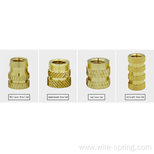 Female Brass Threaded Knurled Insert Embedment Nuts